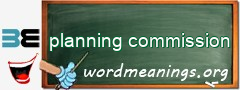 WordMeaning blackboard for planning commission